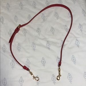 Coach red leather bag strap